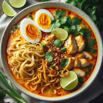  Khao Soi: A Flavorful Symphony of Curry Noodles and Crispy Crunchiness!